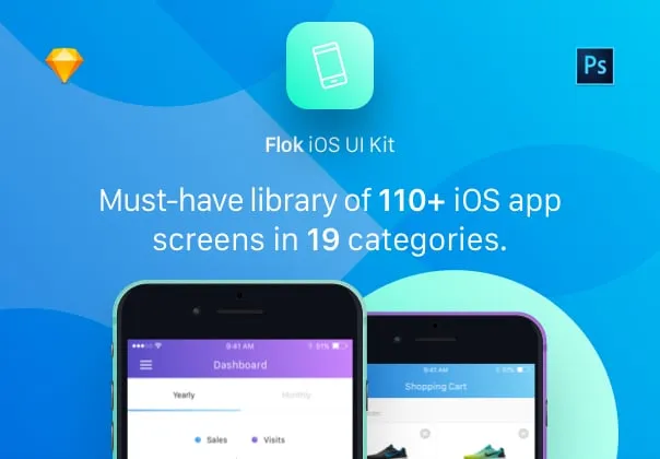 Must have UI Kit with 110+ iOS screens in 19 categories