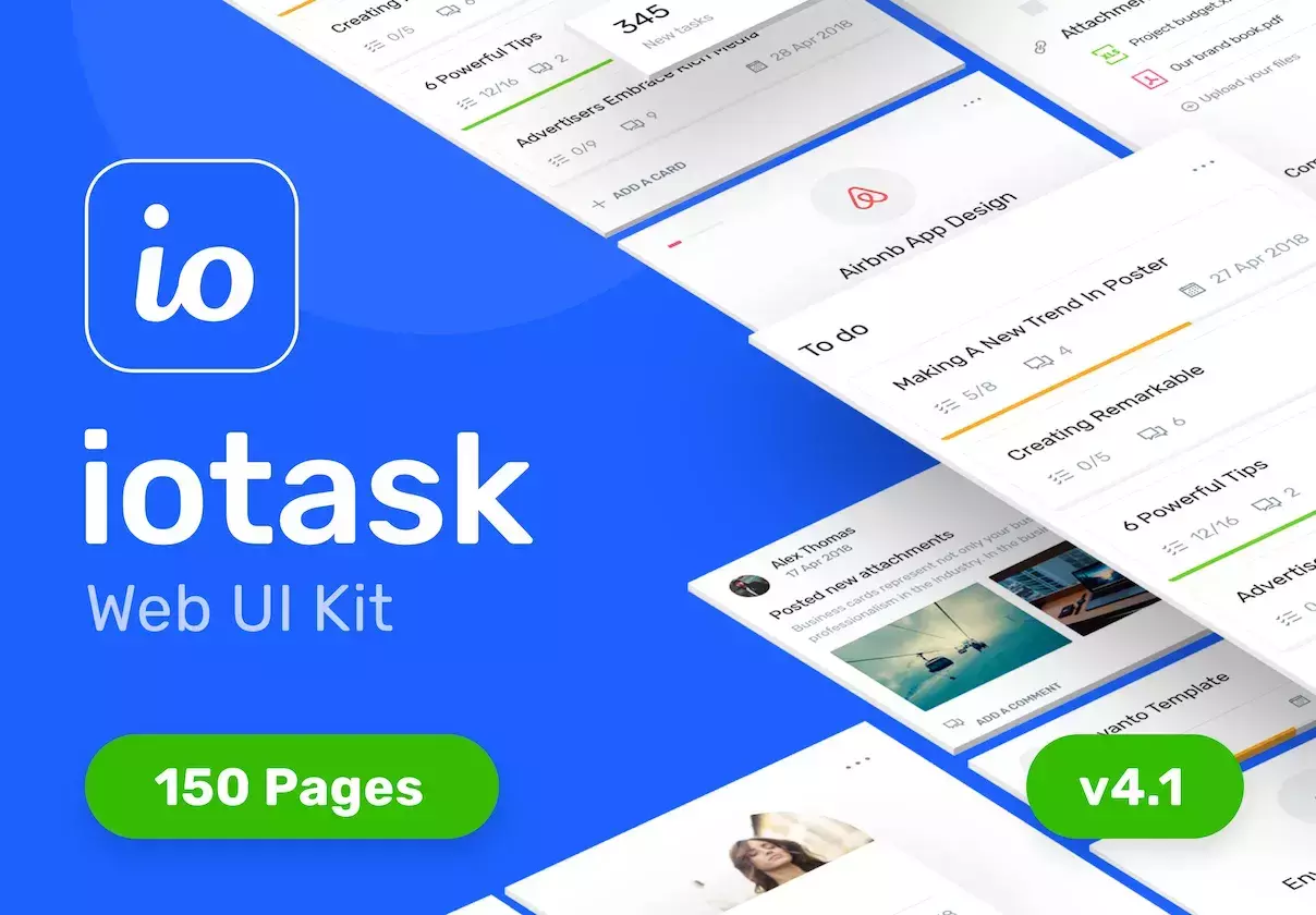 150 Pages and 170 UI components for project management tools & services