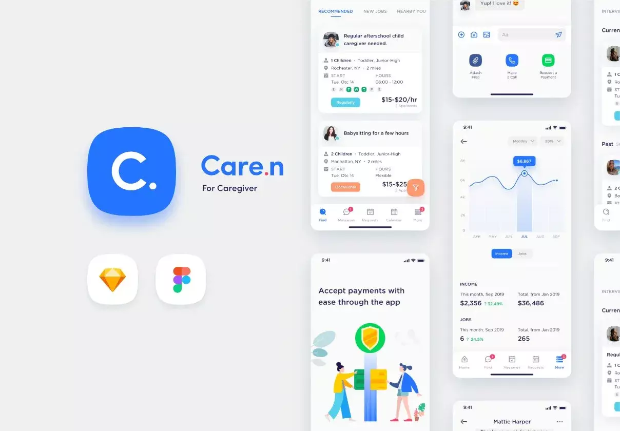 Caren - For Caregiver iOS UI Kit