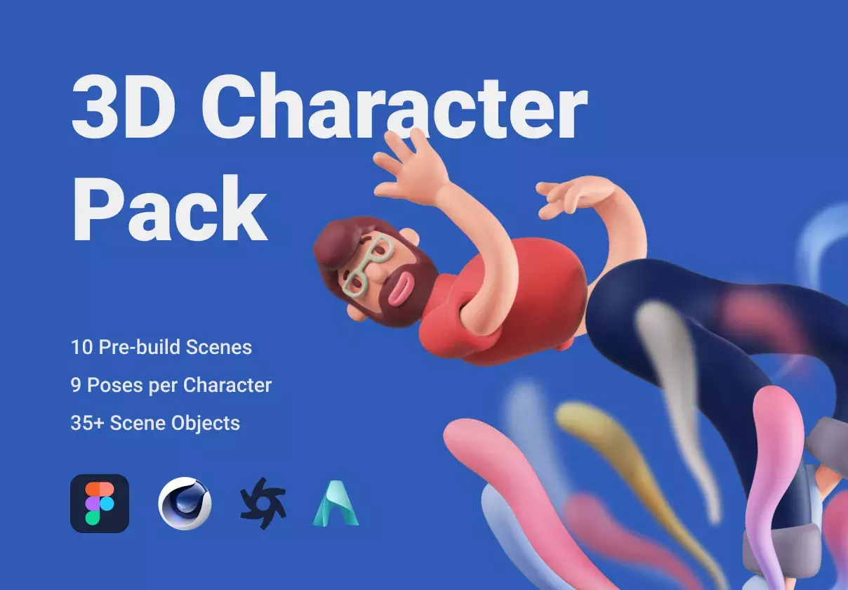 Studio-quality 3D characters for your websites, startups, apps, games & presentations.