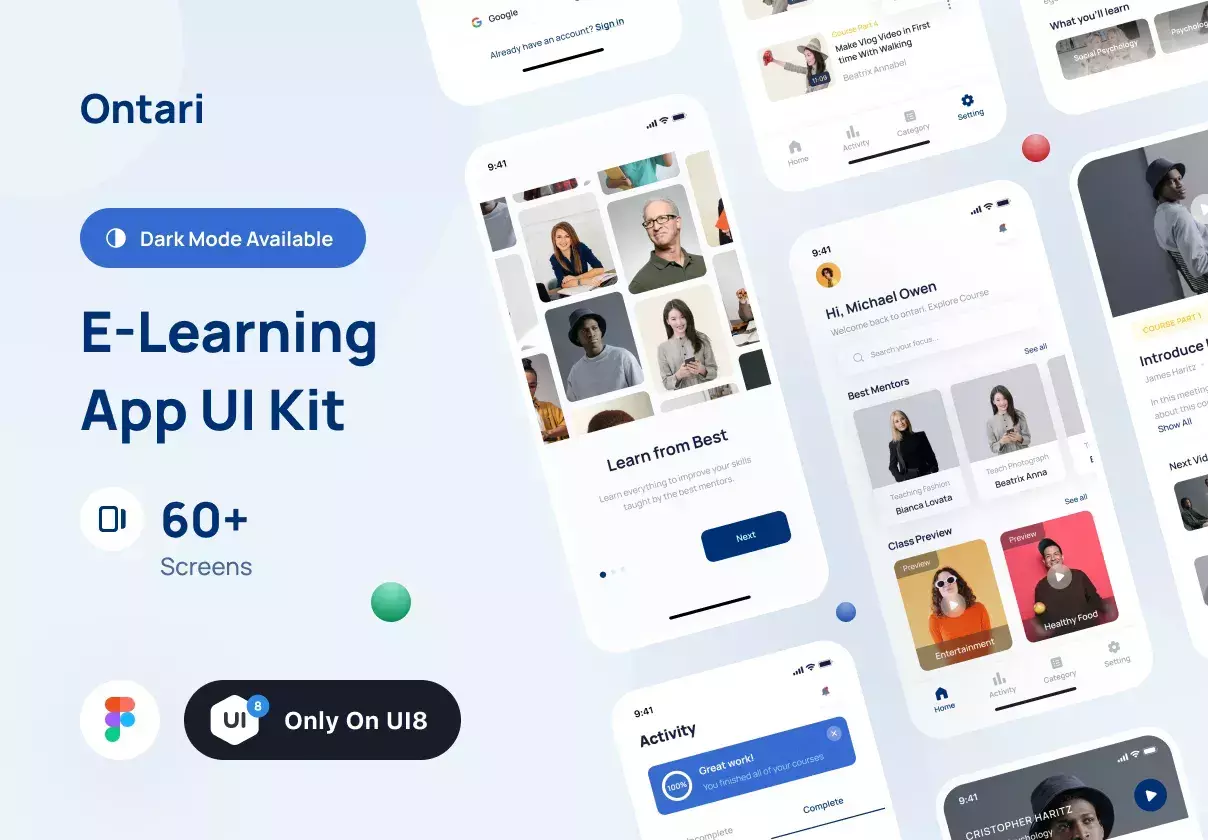 E-Learning App UI Kit