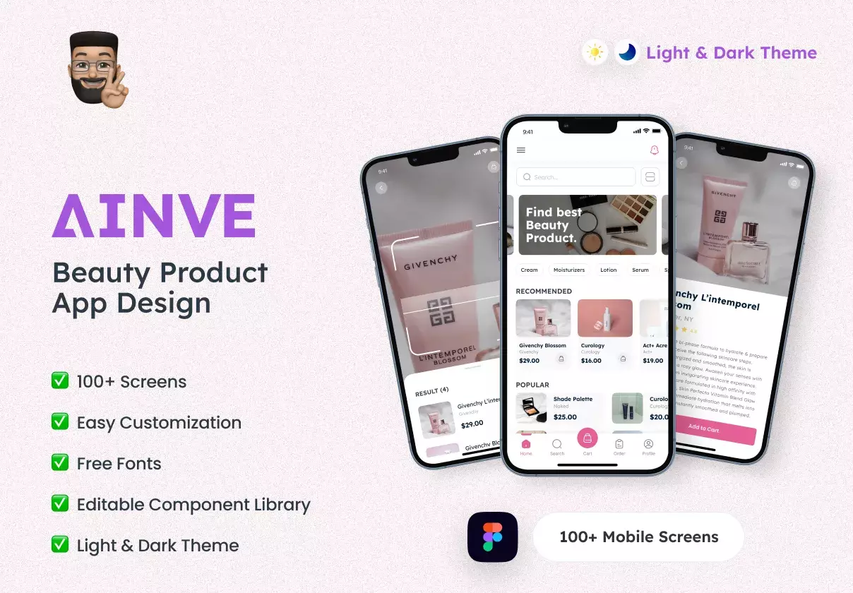 Ainve Beauty Product App Design